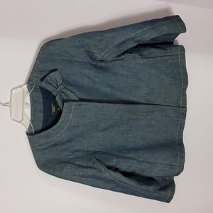 Talbots cropped Linen jacket